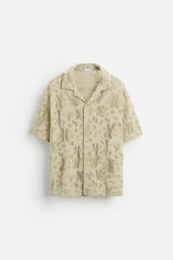 Hot CAMISA JACQUARD FLORAL Hombre Camisas