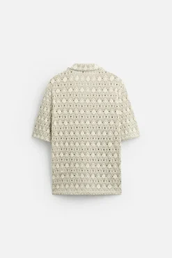 Outlet CAMISA JACQUARD GEOMÉTRICO Hombre Camisas