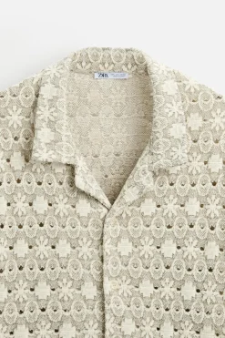 Outlet CAMISA JACQUARD GEOMÉTRICO Hombre Camisas