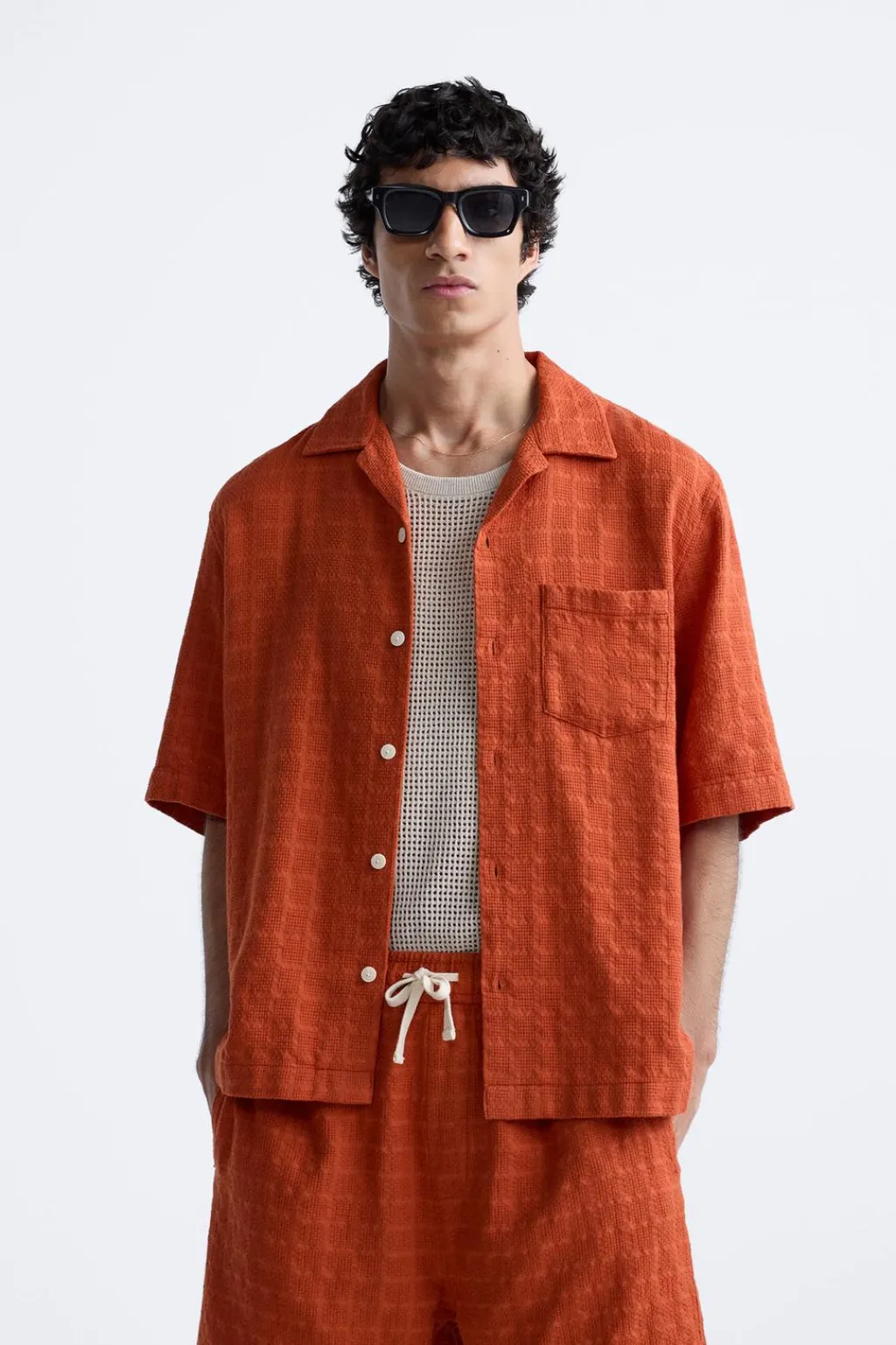 Online CAMISA JACQUARD GEOMÉTRICO Hombre Camisas