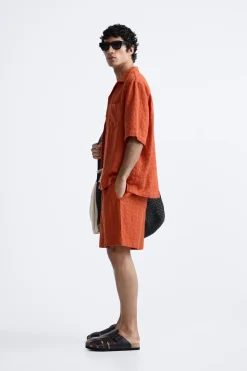 Online CAMISA JACQUARD GEOMÉTRICO Hombre Camisas