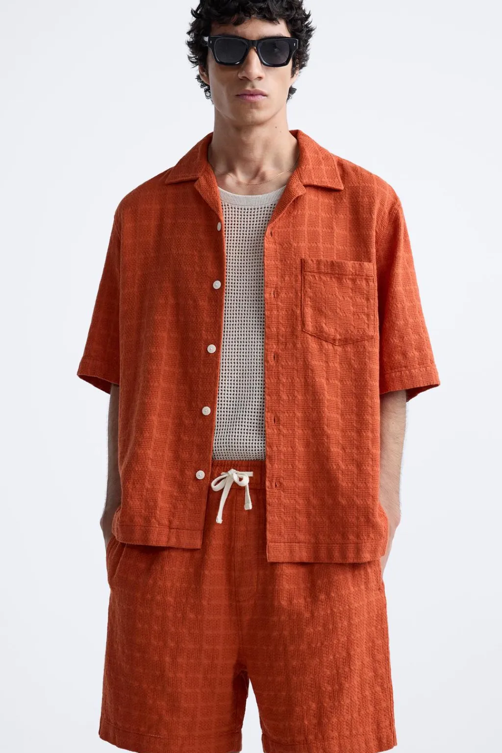 Online CAMISA JACQUARD GEOMÉTRICO Hombre Camisas