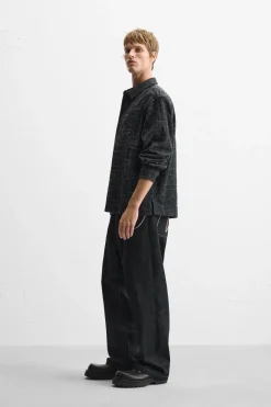 Hot CAMISA JACQUARD OVERDYED Hombre Camisas