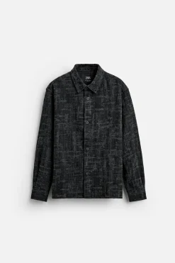 Hot CAMISA JACQUARD OVERDYED Hombre Camisas