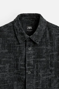 Hot CAMISA JACQUARD OVERDYED Hombre Camisas