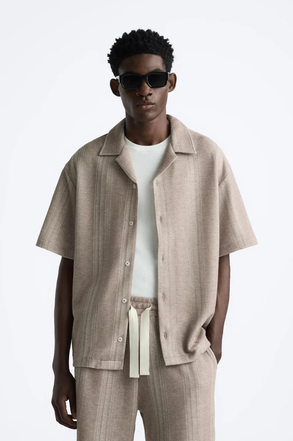 New CAMISA JACQUARD RAYAS Hombre Camisas