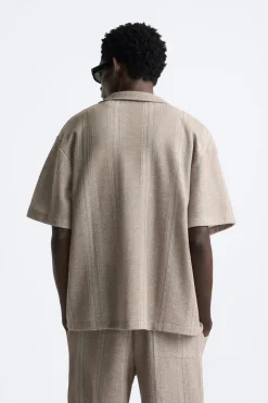 New CAMISA JACQUARD RAYAS Hombre Camisas