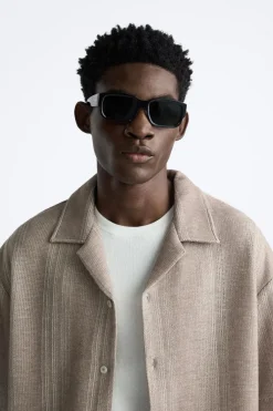 New CAMISA JACQUARD RAYAS Hombre Camisas