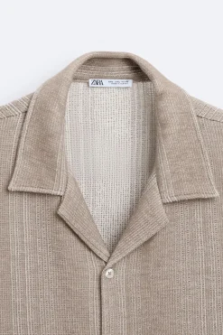 New CAMISA JACQUARD RAYAS Hombre Camisas