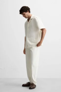 Fashion CAMISA JACQUARD RAYAS Hombre Camisas