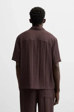 New CAMISA JACQUARD RAYAS Hombre Camisas