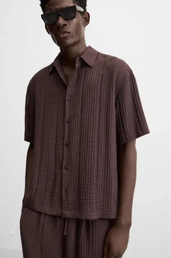 New CAMISA JACQUARD RAYAS Hombre Camisas