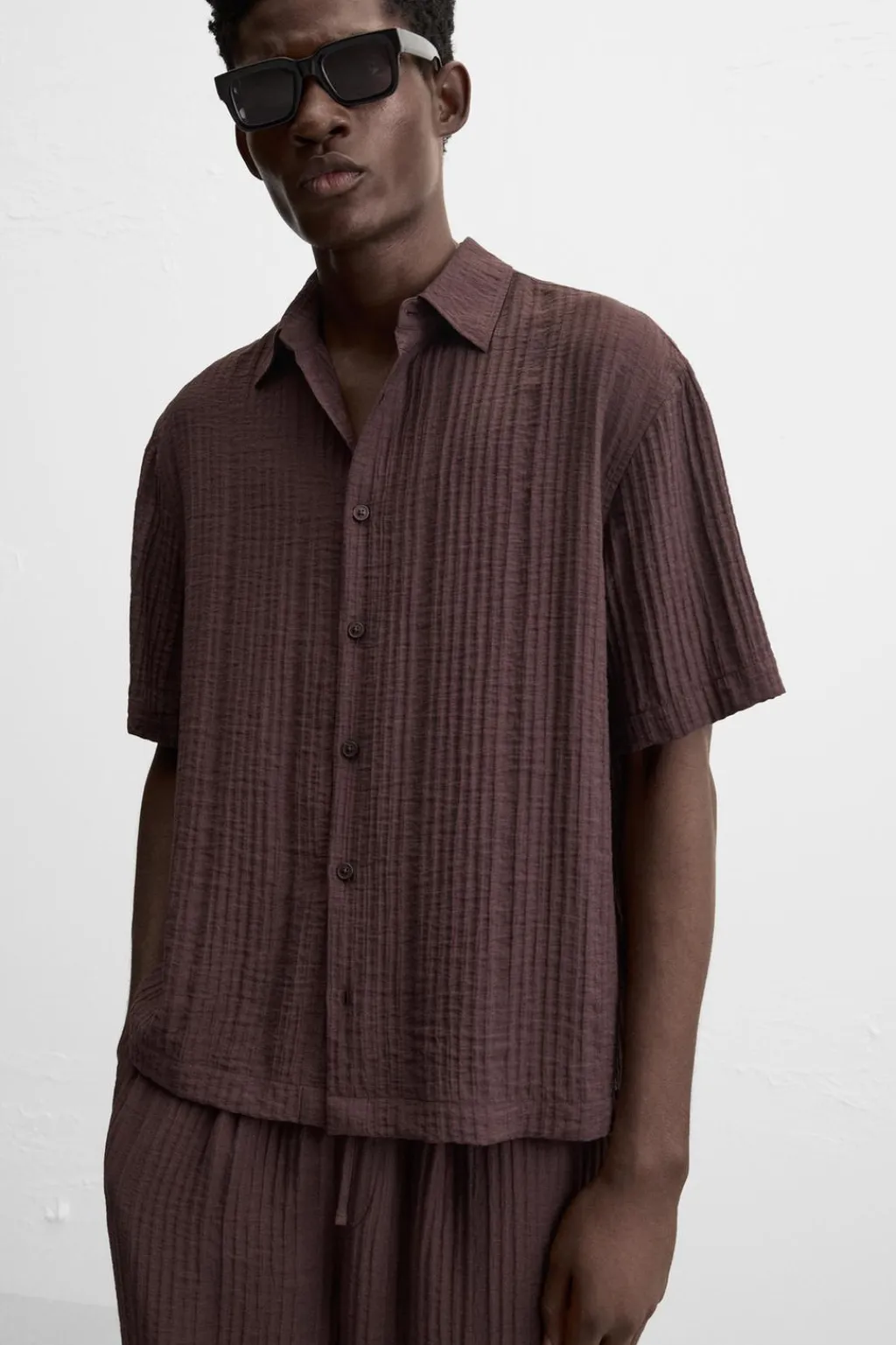 New CAMISA JACQUARD RAYAS Hombre Camisas