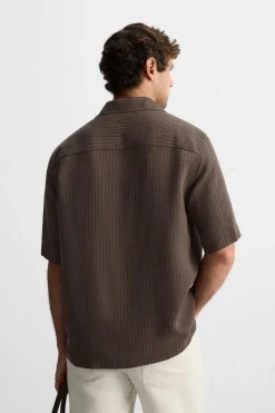 Sale CAMISA JACQUARD RAYAS Hombre Camisas