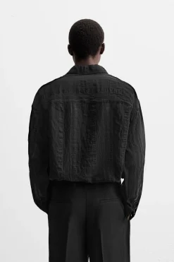 Online CAMISA JACQUARD SEMITRANSPARENTE Hombre Camisas