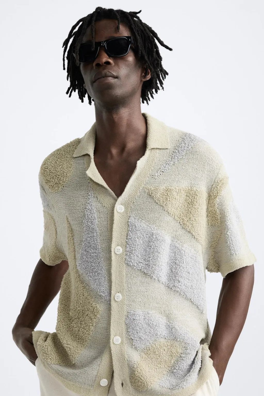 Hot CAMISA JACQUARD TOALLA Hombre Jerséis / Chaquetas