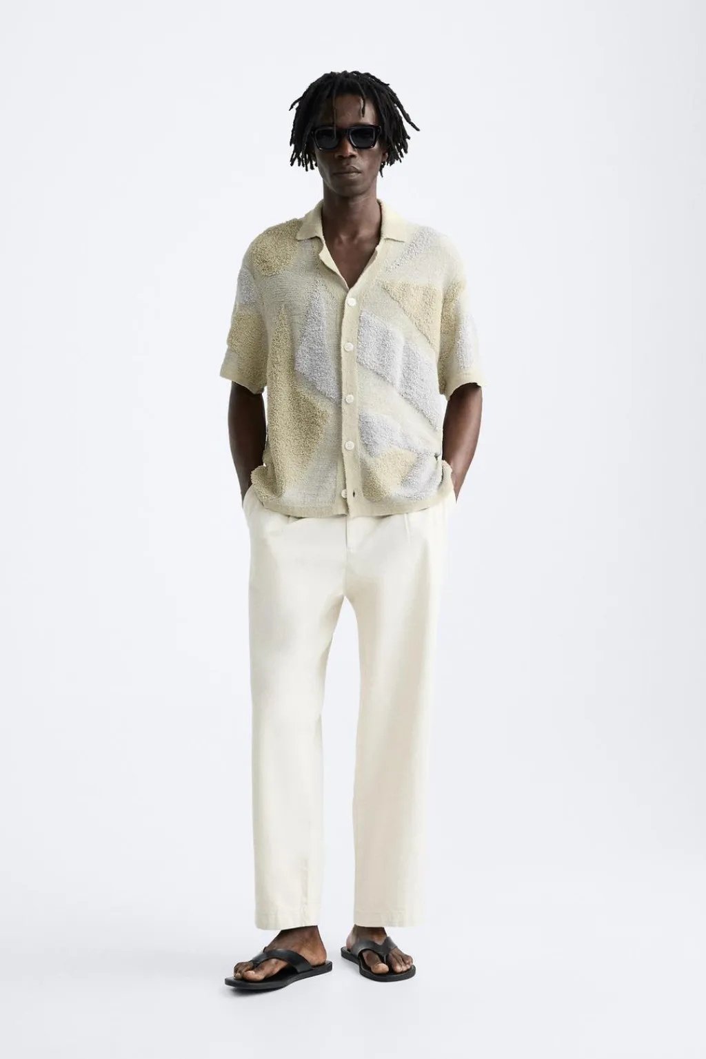 Hot CAMISA JACQUARD TOALLA Hombre Jerséis / Chaquetas