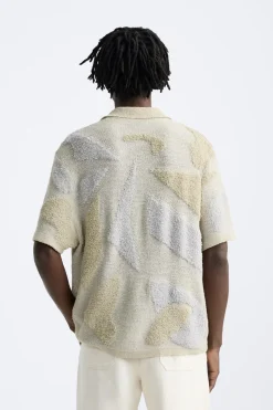 Hot CAMISA JACQUARD TOALLA Hombre Jerséis / Chaquetas