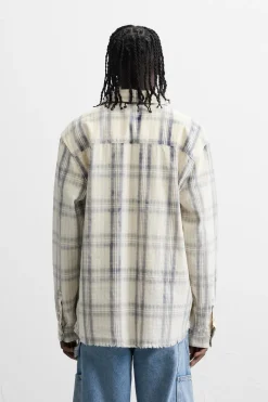 Sale CAMISA LAVADA CUADROS Hombre Camisas