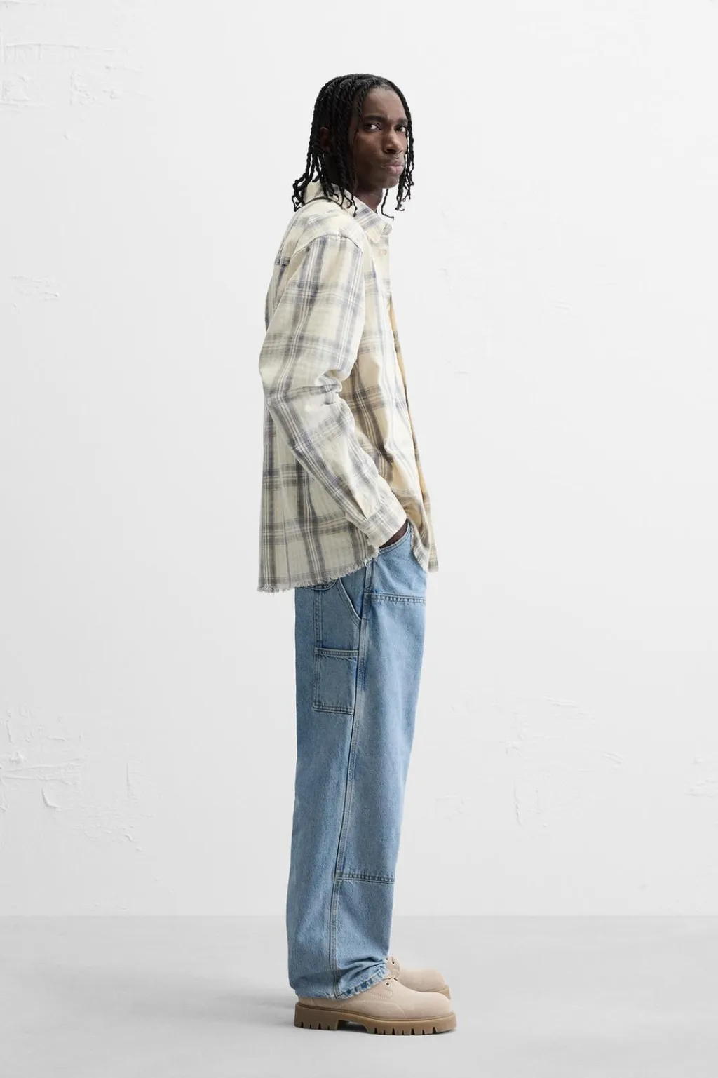 Sale CAMISA LAVADA CUADROS Hombre Camisas