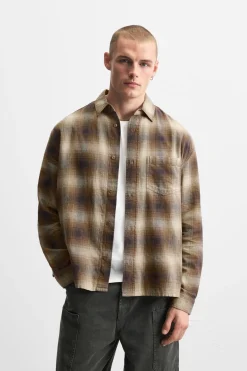 Online CAMISA LAVADA CUADROS Hombre Camisas