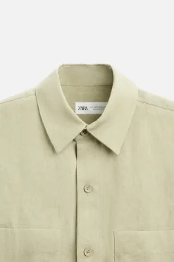 Discount CAMISA LAVADA LYOCELL - LINO Hombre Camisas