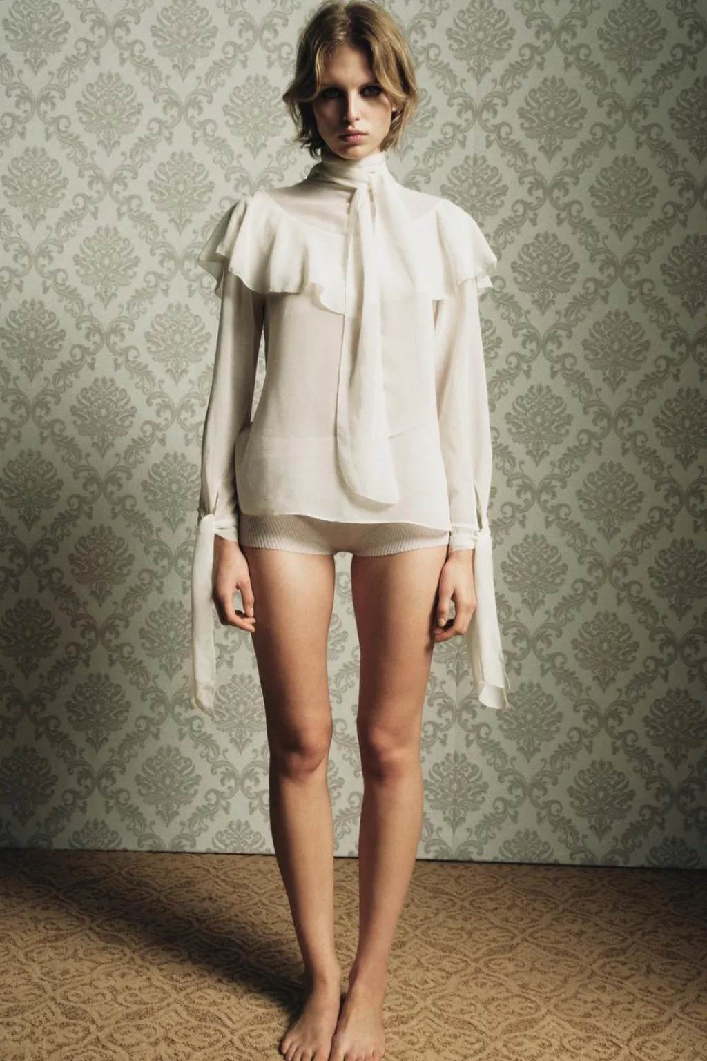 Fashion CAMISA LAZADAS VOLANTES Mujer Camisas / Blusas