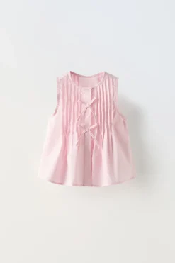 Niños ZARA 1½ - 6 Años·Camisas|1½ - 6 Años·Total Look<CAMISA LAZOS PLIEGUES