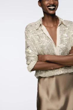 Clearance CAMISA LENTEJUELAS Mujer Camisas / Blusas