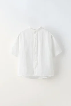 Niños ZARA 6 - 14 Años·Camisas / Sobrecamisas<CAMISA LINO