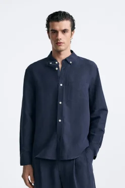 Online CAMISA LINO - SEDA Hombre Camisas