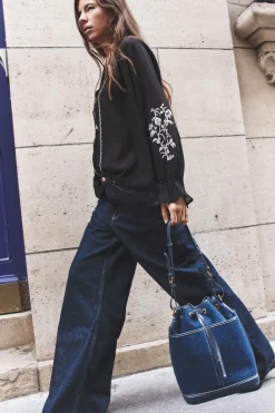 Outlet CAMISA MANGA BORDADA Mujer Camisas / Blusas