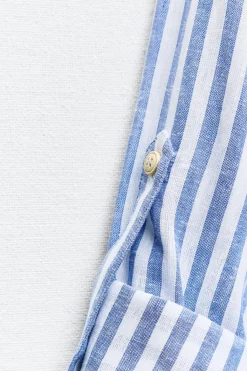 Fashion CAMISA NUDO RAYAS CON LINO Mujer Camisas / Blusas