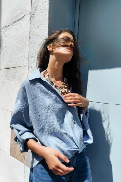 Outlet CAMISA NUDO TRABILLA Mujer Camisas / Blusas