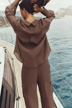 Clearance CAMISA OVERSIZE BOTONES ESPALDA Mujer Camisas / Blusas