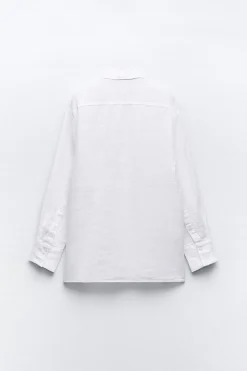 Hot CAMISA OVERSIZE CON LINO Mujer Camisas / Blusas