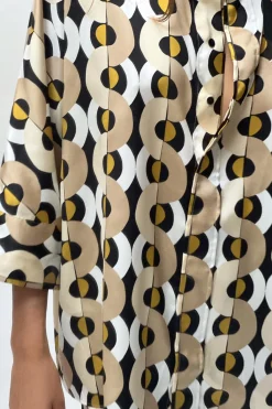 Outlet CAMISA OVERSIZE ESTAMPADO GEOMÉTRICO Mujer Camisas / Blusas