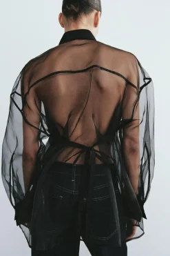 Sale CAMISA OVERSIZE ORGANZA Mujer Camisas / Blusas