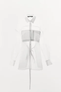 Best CAMISA OVERSIZE ORGANZA POPELÍN Mujer Camisas / Blusas