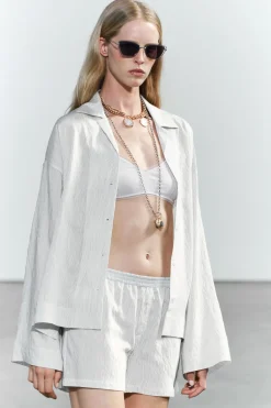 Outlet CAMISA OVERSIZE RAYAS Mujer Camisas / Blusas