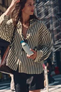 Clearance CAMISA OVERSIZE RAYAS Mujer Camisas / Blusas