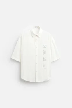 Outlet CAMISA OVERSIZE SÍMBOLOS Hombre Camisas