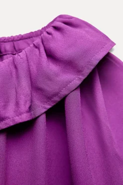 Discount CAMISA OVERSIZE VOLANTE ZW COLLECTION Mujer Camisas / Blusas