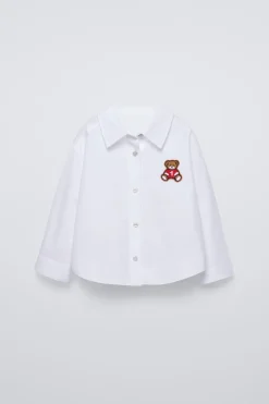 Niños ZARA 1½ - 6 Años·Camisas<CAMISA PARCHE OSO