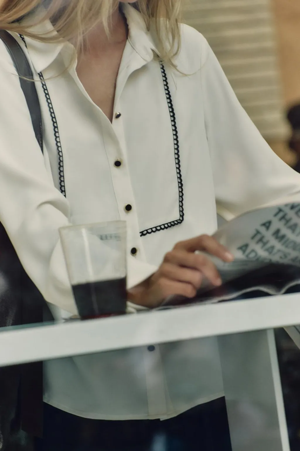 Fashion CAMISA PASAMANERÍA CONTRASTE Mujer Camisas / Blusas