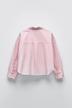 Niños ZARA 6 - 14 Años·Blusas / Camisas<CAMISA PERLAS BRILLANTES