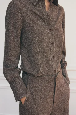 Outlet CAMISA PESPUNTES CONTRASTE ZW COLLECTION Mujer Camisas / Blusas