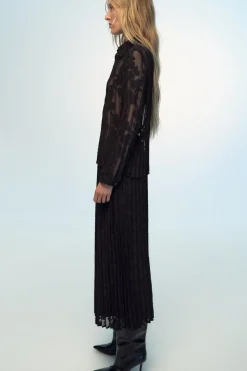 Clearance CAMISA PLISADA SEMITRANSPARENTE DEVORÉ Mujer Camisas / Blusas