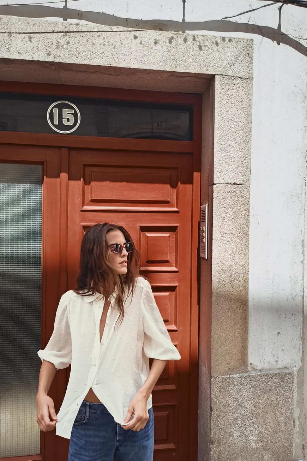 New CAMISA PLUMETI CUELLO BOBO Mujer Camisas / Blusas