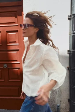 New CAMISA PLUMETI CUELLO BOBO Mujer Camisas / Blusas